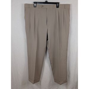 Vineyard Vines Pleated Wool Dress Pants Khaki/Brown Men's Size 42Rx29